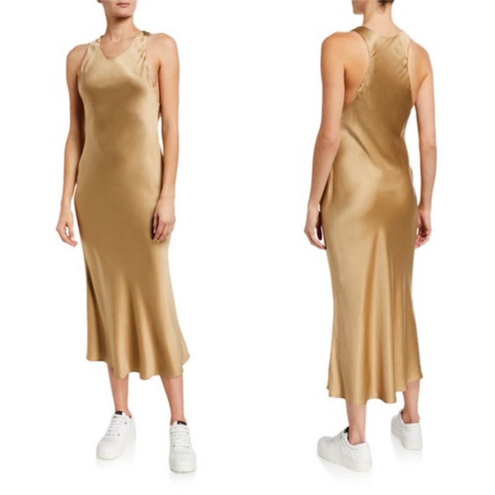 RE/DONE 100% silk Midi Slip Dress
